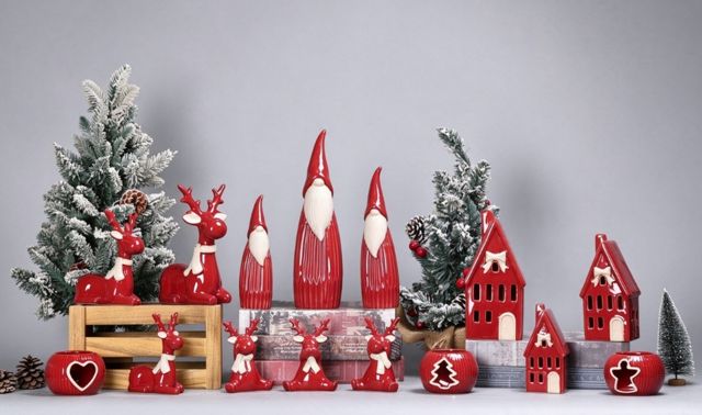 Red Glazed Christmas Ceramics — catalogue product group 1