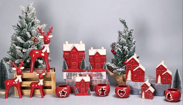 Red Glazed Christmas Ceramics — catalogue product group 3