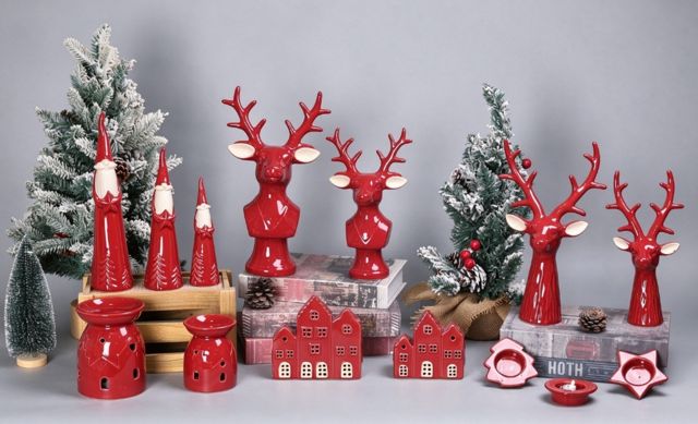 Red Glazed Christmas Ceramics — catalogue product group 6