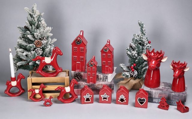 Red Glazed Christmas Ceramics — catalogue product group 7