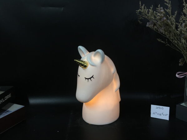 The unicorn decor with LED light