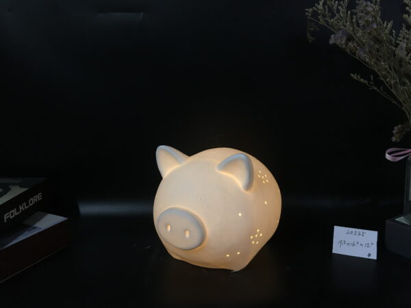 The snail/elephant/pekingese/owl/dolphin/pig/bear/cactus/shell decor with LED light - Image 9