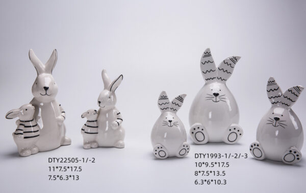 Dolomite Easter products bunnies decor with hand painting colors