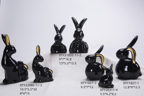 Dolomite Easter products bunnies decor with black colors